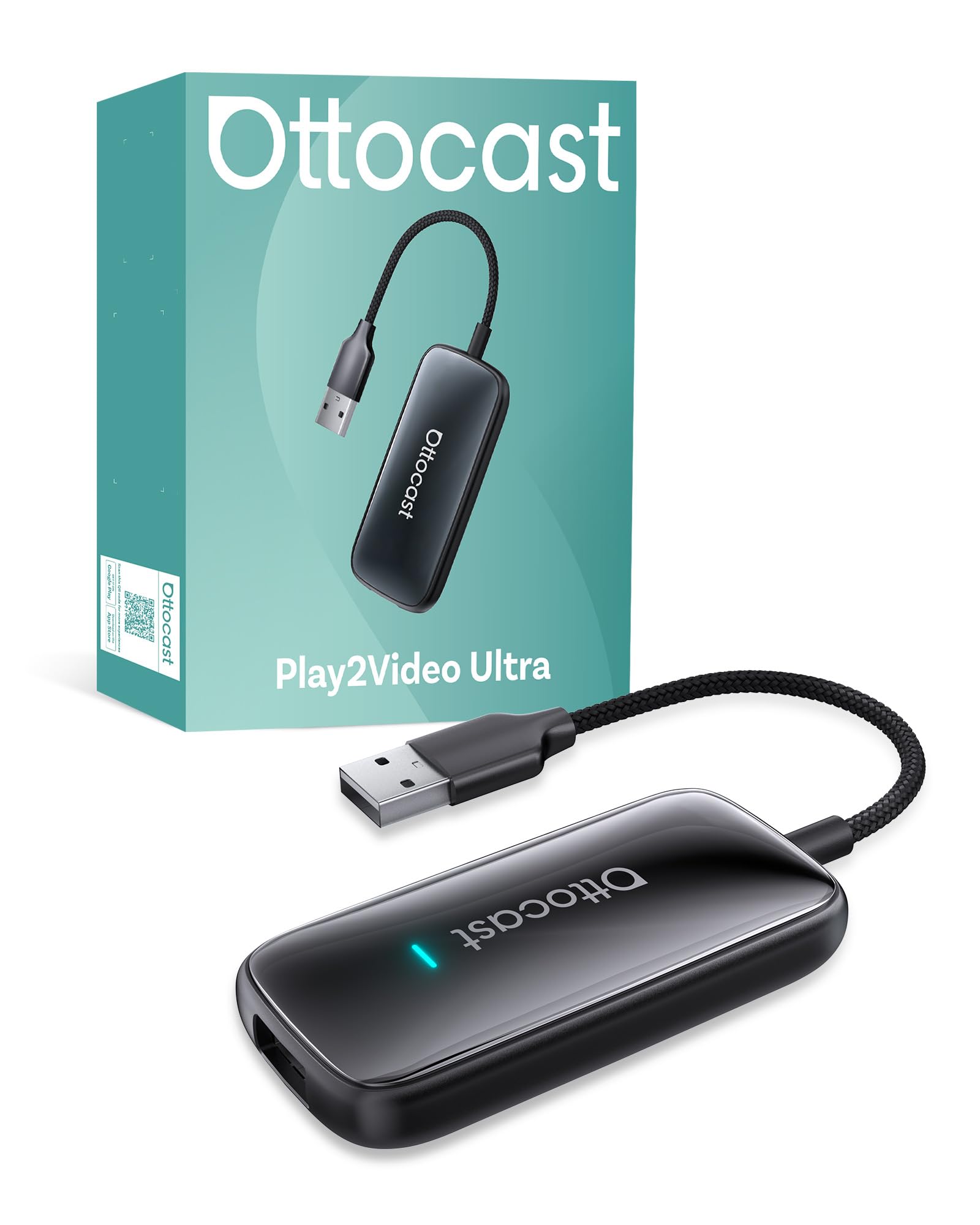 OTTOCAST Play2Video Ultra 2026 Upgrade Adattatore Wireless CarPlay